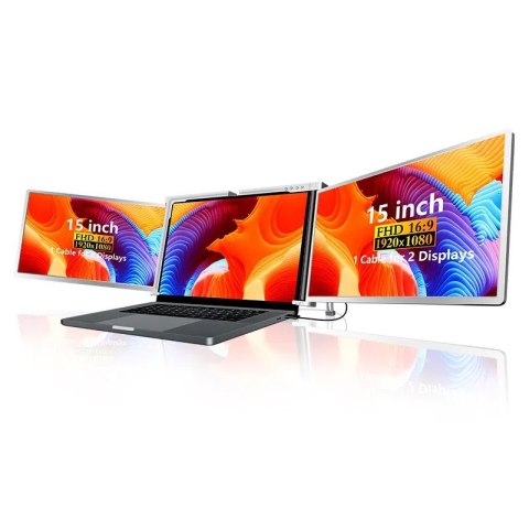 Przenośne monitory do laptopa Smart Life S600 15 cali, 2 monitory IPS, 1080p Full HD Przenośne monitory do laptopa Smart Life S600 15 cali, 2 monitory IPS, 1080p Full HD