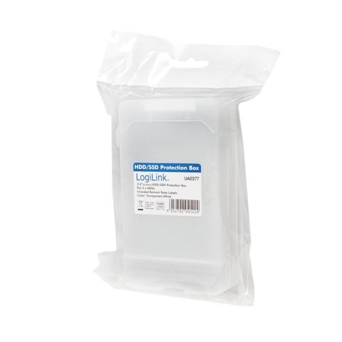 Pudełko ochronne 2xHDD 2.5 cala, transparentne Pudełko ochronne 2xHDD 2.5 cala, transparentne