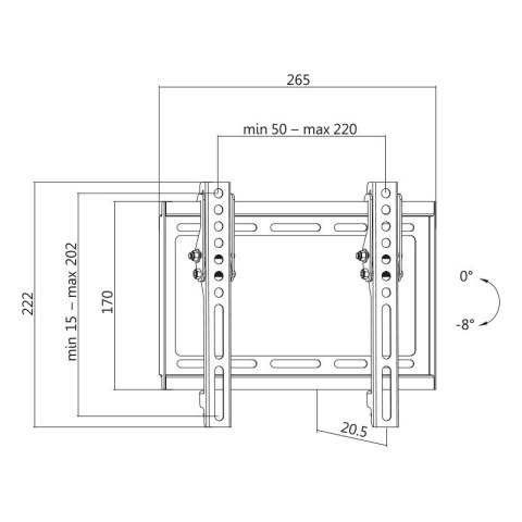 Uchwyt ścienny 23-42 LCD/LED VESA, max. 35kg Uchwyt ścienny 23-42 LCD/LED VESA, max. 35kg