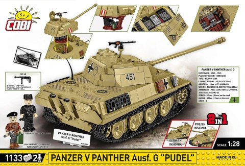 Klocki Panzer V Panther G Pudel 1133 klocków Klocki Panzer V Panther G Pudel 1133 klocków