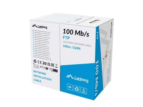 Kabel LAN FTP 100MB/S drut CCA 100M szary Kabel LAN FTP 100MB/S drut CCA 100M szary