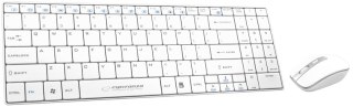 ZESTAW BEZPRZEWODOWY KLAWIATURA SLIM + MYSZ 2,4 GHz EK122W LIBERTY BIAŁY