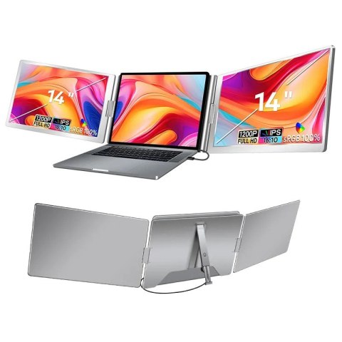 Przenośne monitory do laptopa Smart Life S688 14'', 2 monitory IPS,1920x1200 Przenośne monitory do laptopa Smart Life S688 14'', 2 monitory IPS,1920x1200