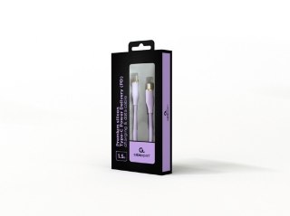 Kabel USB C(M) do USB C(M) 1.5M fioletowy