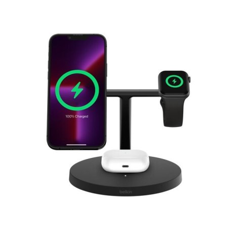Ładowarka Boost Charge Pro 3w1 Qi2 15W regulowana, czarna Ładowarka Boost Charge Pro 3w1 Qi2 15W regulowana, czarna