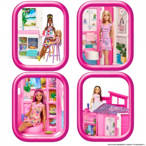 Domek dla lalek Barbie Przytulny domek z wyposażeniem Domek dla lalek Barbie Przytulny domek z wyposażeniem