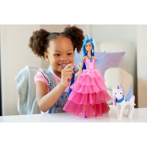 Lalka Barbie księżniczka Sapphire + skrzydlaty jednorożec Lalka Barbie księżniczka Sapphire + skrzydlaty jednorożec