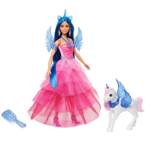 Lalka Barbie księżniczka Sapphire + skrzydlaty jednorożec Lalka Barbie księżniczka Sapphire + skrzydlaty jednorożec