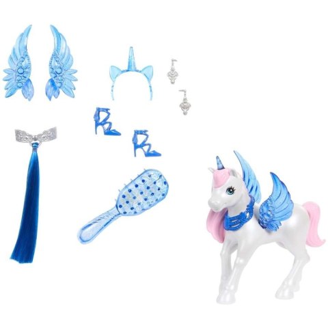 Lalka Barbie księżniczka Sapphire + skrzydlaty jednorożec Lalka Barbie księżniczka Sapphire + skrzydlaty jednorożec