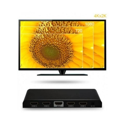 Rozdzielacz-splitter AV HDMI 2.0 1/4 Ultra HD 4Kx2K 3D Rozdzielacz-splitter AV HDMI 2.0 1/4 Ultra HD 4Kx2K 3D