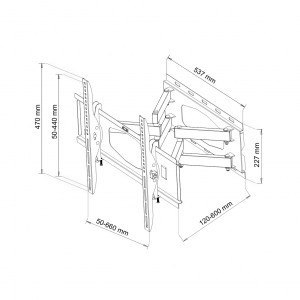 Uchwyt LCD AR-65 32-80'' 60kg LCD/LED regulacja pion/poziom Uchwyt LCD AR-65 32-80'' 60kg LCD/LED regulacja pion/poziom