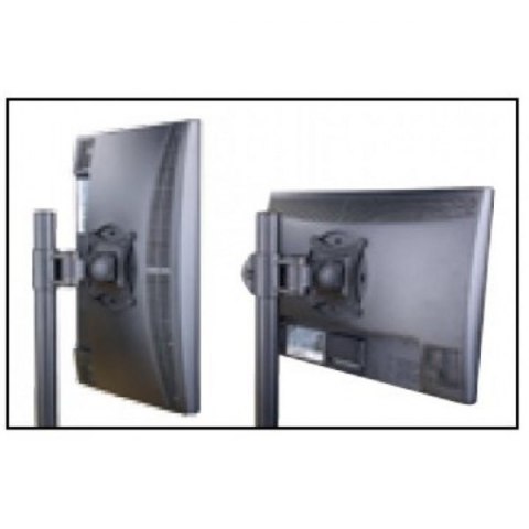 Uchwyt biurkowy LCD/LED 13-27 cali podwójny 2x10kg, czarny Uchwyt biurkowy LCD/LED 13-27 cali podwójny 2x10kg, czarny