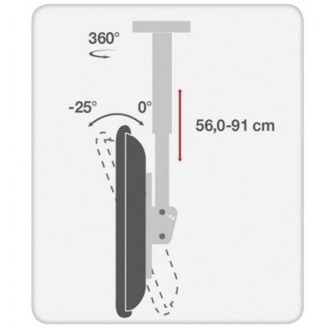 Uchwyt sufitowy LCD/LED 32-55cali czarny, 50kg Uchwyt sufitowy LCD/LED 32-55cali czarny, 50kg