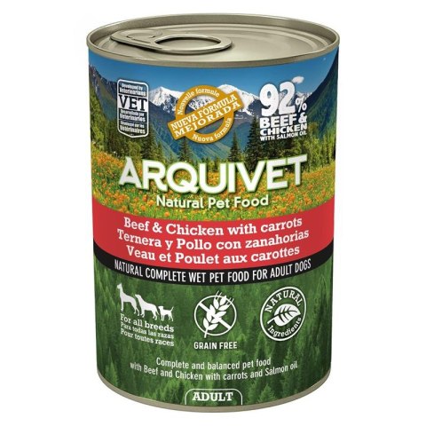 ARQUIVET MOKRA KARMA DLA PSA Z wołowiną i kurczakiem 12x400G Arquivet ARQUIVET MOKRA KARMA DLA PSA Z wołowiną i kurczakiem 12x400G Arquivet