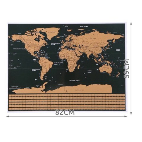 Mapa świata - zdrapka z flagami 23443 Malatec