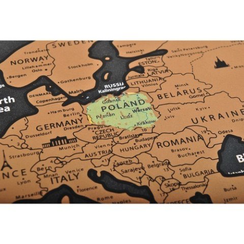 Mapa świata - zdrapka z flagami 23443 Malatec