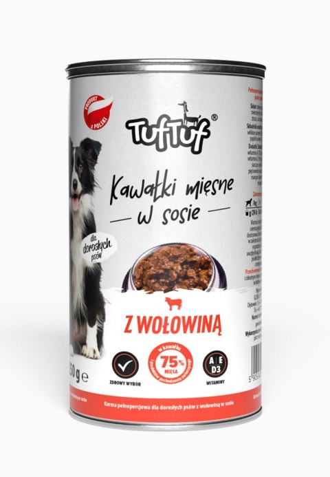 TUF TUF kawałki mięsne z wołowiną 415g Tuf Tuf TUF TUF kawałki mięsne z wołowiną 415g Tuf Tuf