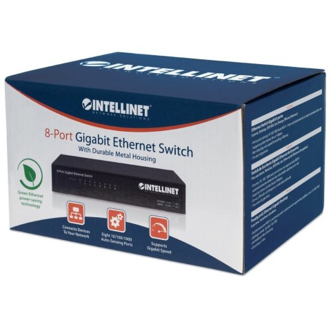 Przełącznik Gigabit 8x 10/100/1000 Mbps RJ45 Desktop Metalowy Przełącznik Gigabit 8x 10/100/1000 Mbps RJ45 Desktop Metalowy