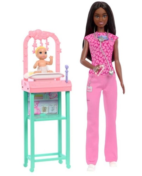 Lalka Barbie Lekarz Pediatra ciemne włosy Lalka Barbie Lekarz Pediatra ciemne włosy