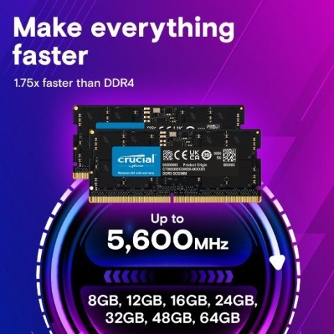 Pamięć DDR5 SODIMM 24GB/5600 (2*12GB) CL46 (24Gbit) Pamięć DDR5 SODIMM 24GB/5600 (2*12GB) CL46 (24Gbit)