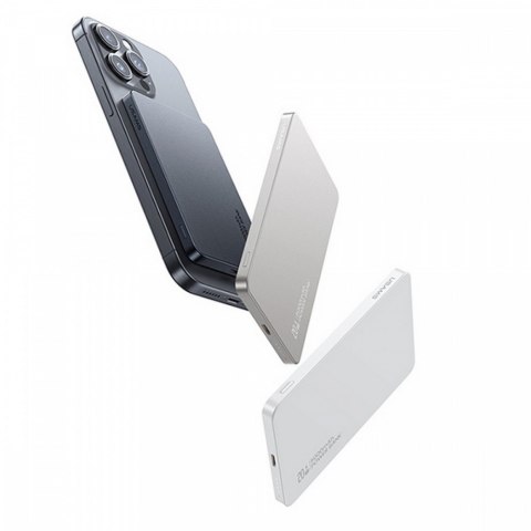 Powerbank 5000mAh 20W indukcyjny Magsafe PD Fast Charge szary