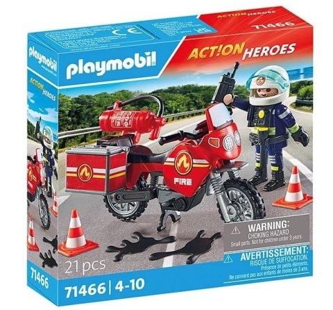 Zestaw z figurką Action Heroes 71466 Motocykl straży pożarnej na miejscu wypadku Zestaw z figurką Action Heroes 71466 Motocykl straży pożarnej na miejscu wypadku