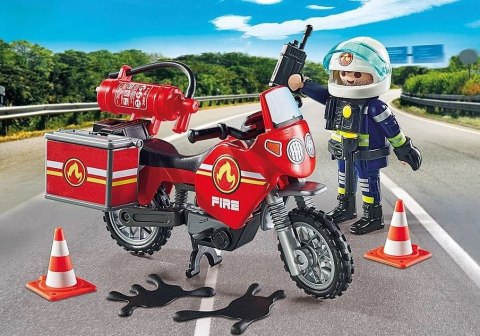 Zestaw z figurką Action Heroes 71466 Motocykl straży pożarnej na miejscu wypadku Zestaw z figurką Action Heroes 71466 Motocykl straży pożarnej na miejscu wypadku