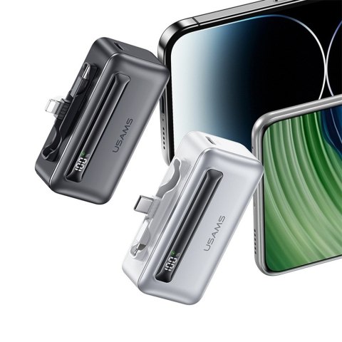 Powerbank 4500mAh 20W USB-C/Lightning Fast Charge szary Powerbank 4500mAh 20W USB-C/Lightning Fast Charge szary