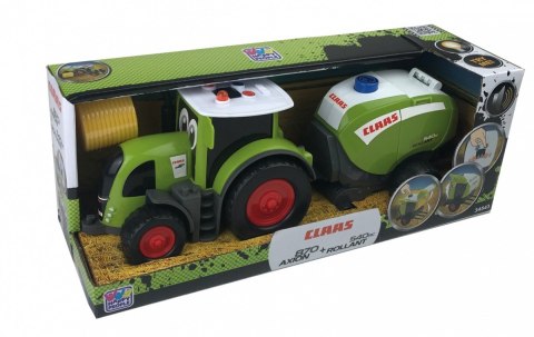 Traktor Claas z prasą rolującą Happy People Traktor Claas z prasą rolującą Happy People