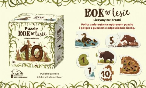 Układanka Rok w lesie. Liczymy zwierzaki Układanka Rok w lesie. Liczymy zwierzaki