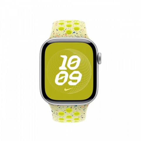 Pasek sportowy Nike w kolorze promiennym zielonożółtym do koperty 40 mm - rozmiar S/M Pasek sportowy Nike w kolorze promiennym zielonożółtym do koperty 40 mm - rozmiar S/M