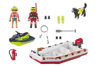 Zestaw figurek Action Heroes 71464 Łódź straży pożarnej ze skuterem wodnym