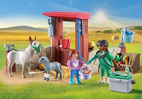 Zestaw figurek Country 71471 Weterynarz z osiołkami Zestaw figurek Country 71471 Weterynarz z osiołkami