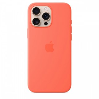 Etui silikonowe z MagSafe do iPhonea 16 Pro Max - mandarynkowe
