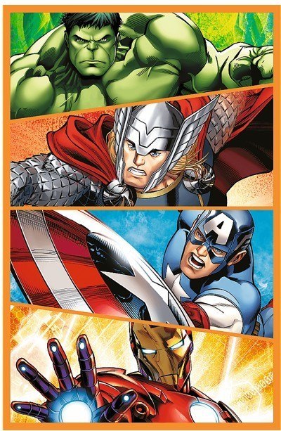 Puzzle 3x80 elementów Dni pełne akcji Avengers Puzzle 3x80 elementów Dni pełne akcji Avengers