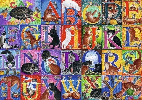 Puzzle 500 elementów Koci alfabet Puzzle 500 elementów Koci alfabet