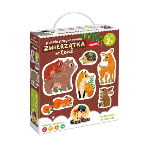 Puzzle progresywne - Zwierzątka w lesie Puzzle progresywne - Zwierzątka w lesie