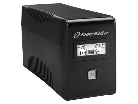 Zasilacz awaryjny line-interactive 850VA 2X SCHUKO OUT, RJ11 IN/ OUT, USB, LCD Zasilacz awaryjny line-interactive 850VA 2X SCHUKO OUT, RJ11 IN/ OUT, USB, LCD
