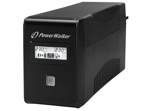 Zasilacz awaryjny line-interactive 850VA 2X SCHUKO OUT, RJ11 IN/ OUT, USB, LCD Zasilacz awaryjny line-interactive 850VA 2X SCHUKO OUT, RJ11 IN/ OUT, USB, LCD