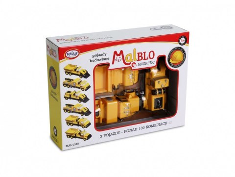 MalBlo Magnetyczne pojazdy budowlane MalBlo Magnetyczne pojazdy budowlane