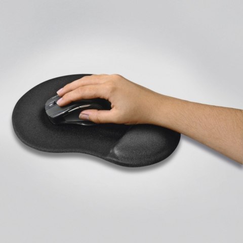 Podkładka pod mysz ergonomiczna czarna Podkładka pod mysz ergonomiczna czarna