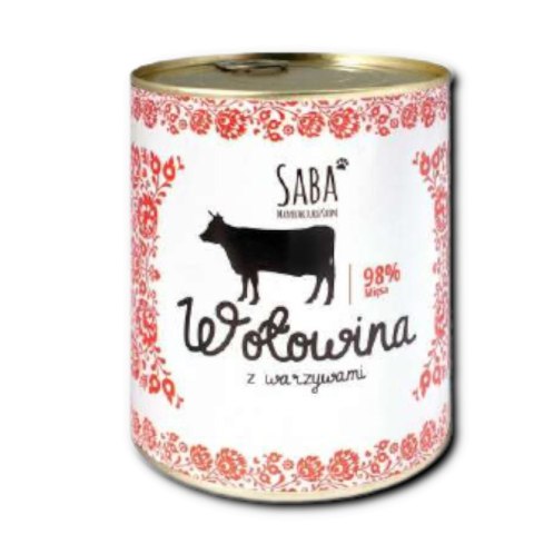 SABA Konserwa 93,5% wołowiny z warzyw i witamin 850 g SABA SABA Konserwa 93,5% wołowiny z warzyw i witamin 850 g SABA