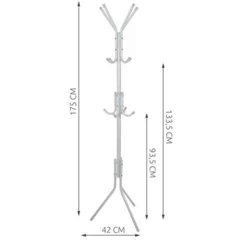Wieszak stojący 170cm - biały Ruhhy 23814 Ruhhy
