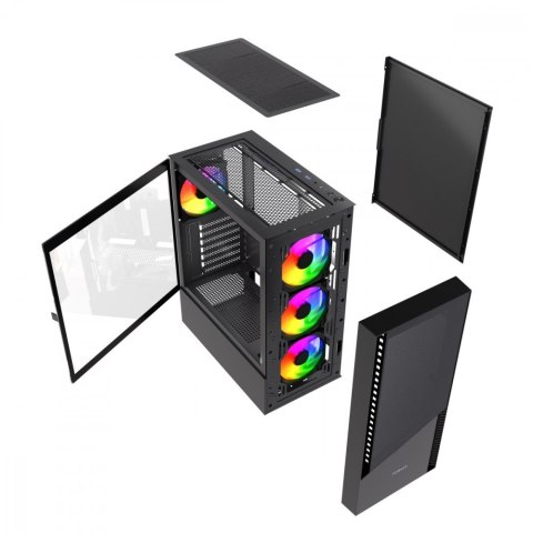 Obudowa Midi Tower Fornax 4300 ATX Czarna