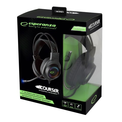 Słuchawki z mikrofonem Gaming 7.1 Courser Słuchawki z mikrofonem Gaming 7.1 Courser