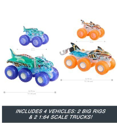 Zestaw pojazdów Monster Trucks 6-kołowe ciężarówki Zestaw pojazdów Monster Trucks 6-kołowe ciężarówki