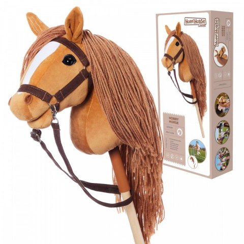 Koń na kiju Hobby Horse HOPPIHORSE A3 Chestnut - brąz, maść kasztanowata Koń na kiju Hobby Horse HOPPIHORSE A3 Chestnut - brąz, maść kasztanowata