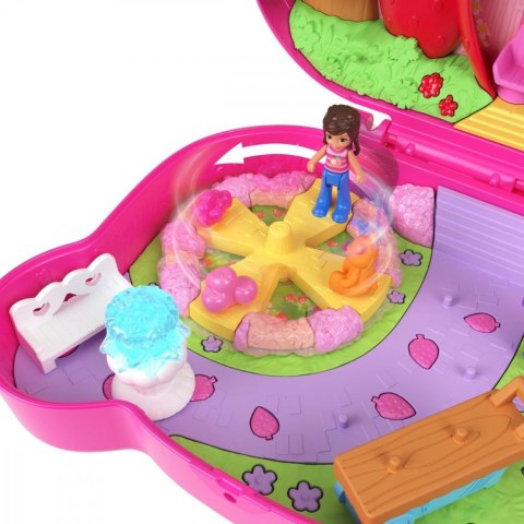 Zestaw figurek Polly Pocket Truskawkowy miś Zestaw kompaktowy Zestaw figurek Polly Pocket Truskawkowy miś Zestaw kompaktowy