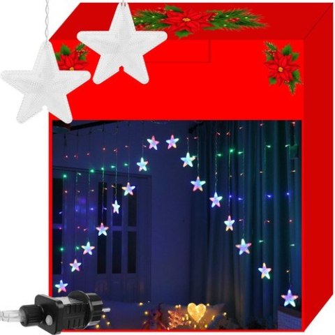 Kurtyna świetlna 136LED - multkicolor 31V KŚ11336 Iso Trade