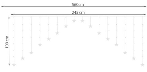 Kurtyna świetlna 136LED - multkicolor 31V KŚ11336 Iso Trade